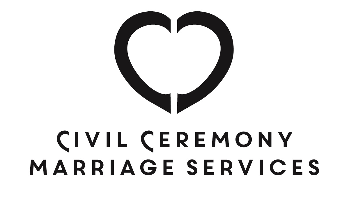 text image that reads civil ceremony marriage services