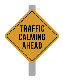 Traffic Calming Measures sign